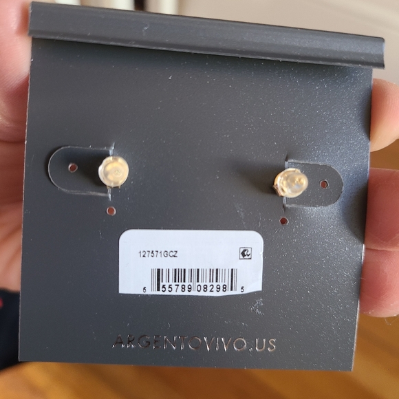 ARGENTO VIVO STERLING SILVER Cubic Zirconia Butterfly Stud Earrings - Picture 7 of 7